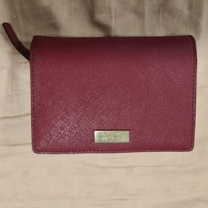 Kate Spade compact burgundy wallet